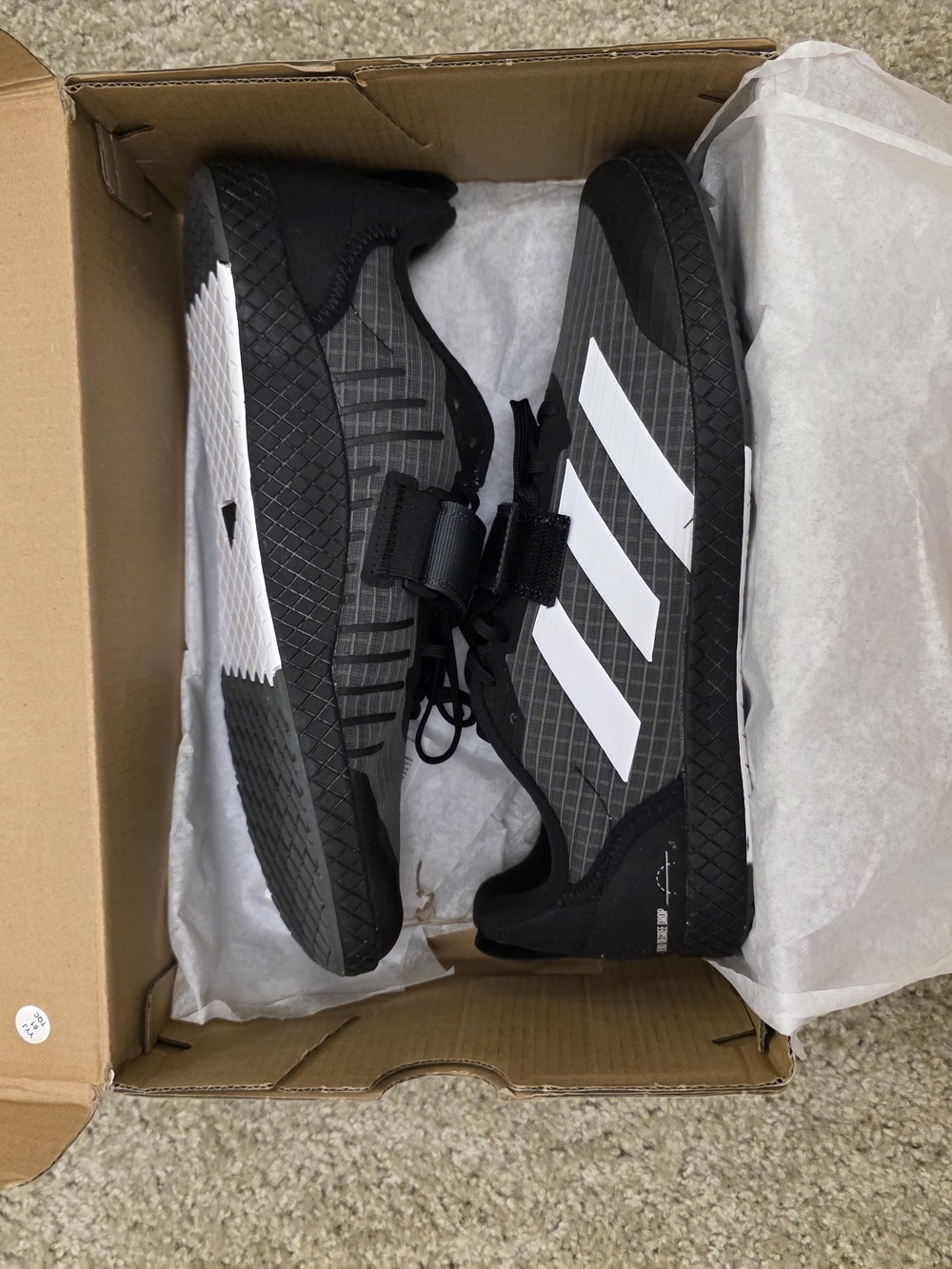 Adidas Unisex Black Training Shoes with White Stripes SIZE W9/ M8